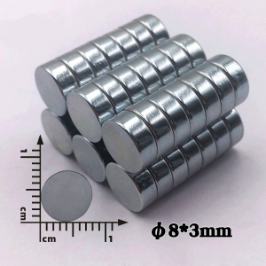 चीन Neodymium डिस्क म्याग्नेट फैक्टरी शक्तिशाली 8mm X 3mm गोल डिस्क म्याग्नेट
