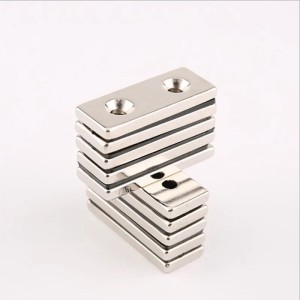 Permanenteng N35 N52 Neodymium Block Magnet Industrial Countersunk Magnet
