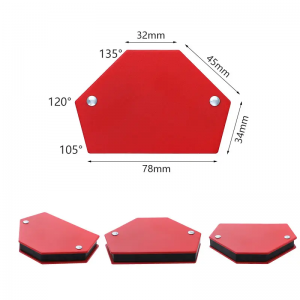 Positionneur de soudage magnétique de Style Triangle, ensemble d'aimants rouges, vente en gros d'usine