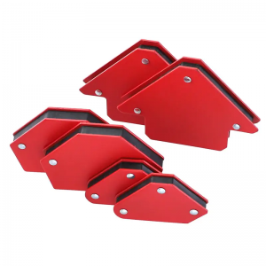 Factory Wholesale Triangle Style Magnetic Welding Positioner Red Magnet Ṣeto
