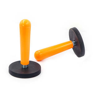 Custom Strong NdFeb Handle Rubber Pot Magnets with Round Base