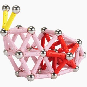 Vijiti vya Elimu vya Diy vya 3D vya Plastiki vya Magnetic Toys Vitalu vya Ujenzi vya Magnetic