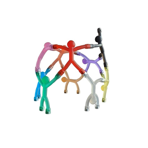 Figuras flexíveis flexíveis Q-Man com mãos e pés magnéticos