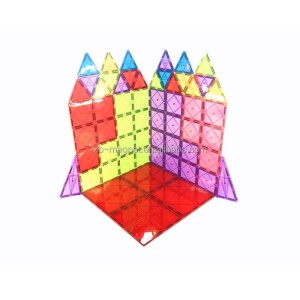 2023 Градежни блокови Шарена проѕирна боја на прозорец со магнетни листови Играчка