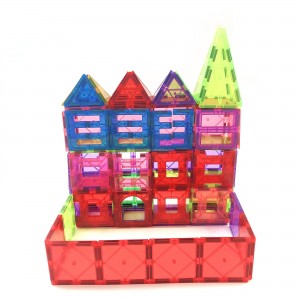 Западные горячие продажи развивающие магнитные плитки строительные блоки пластиковые строительные игрушки для детей