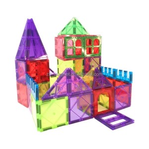 Western Hot Selling Educational Magnetic Tiles Building Blocks Plastic Construction Toys For Kids
