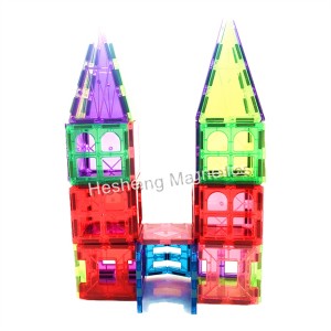 3D Manyetik Fayans 88 Parça Renkli Manyetik Bloklar Araba ile Set