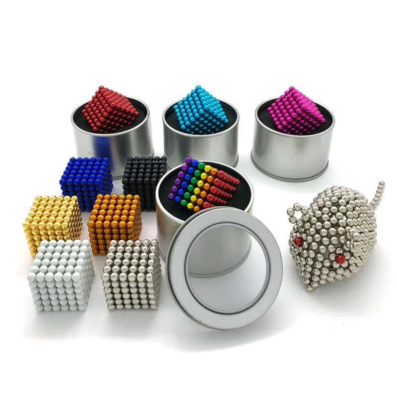 Coloridas bolas magnéticas de 5mm con un fuerte imán de neodimio
