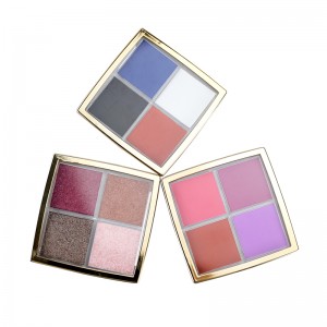 Highly Pigmented Gold Edge Matte and Shimmer Shades Mini Four Colors Eyeshadow