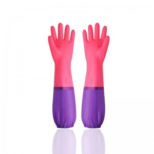 Versatile and Affordable PVC Household Cleaning Gloves with long sleeve