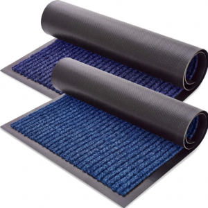 Custom Blank Sublimation Doormat Double Ribbed Striped Pvc Outdoor Floor Mat Entrance Non slip Door Mat
