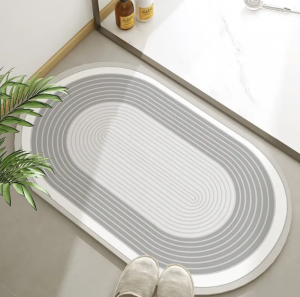 Quick Dry Diatom Shower Water Absorbent Floor Mat Diatomite Bath Mats Quick Absorption Non Slip Bathroom Rug Mat