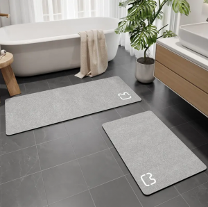 Machine Made Diatom Mud Cushion Toilet Water Absorption Pad Non-Slip Footrest Door Diatomite Stone Bath Mat