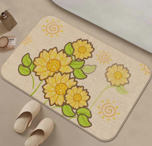Linen Floor Mats Bathroom Anti-slip Mats Home Absorbent Wear-resistant Washable Entrance Door Mats