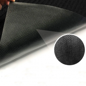 Commercial single color plain ribbed doormat PVC backing door mat