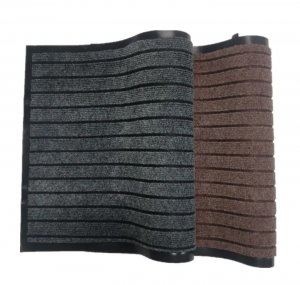 Hot Selling Anti-Slip Entrance Different Color Double Stripes Seven Stripes PVC Backing Door Hotel Floor Mat