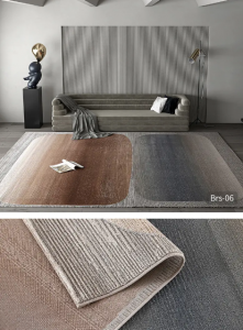 Wilton Modern Striped Woven Carpets High Pile Machine Made Home Carpet