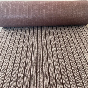 Ribbed outdoor door mat Hot Sale Non slip Entrance Doormat Polyester Stripe Floor Carpet