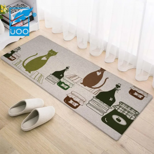 Flax floor mat