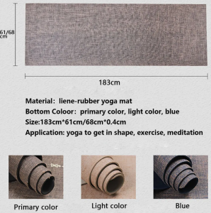 Wholesale New Product Floor Sports Jute Mat Non-slip Natural Linen Rubber Yoga Mat