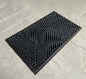 custom non slip commercial welcome washable polyester rubber rectangle door mats for front doo