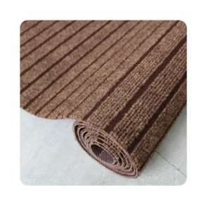 Customized size seven ribbed striped TPR backed doormats outdoor custom floor mats welcome mat