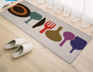 Flax floor mat
