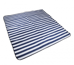 Factory Price Coarse Blue White Striped Comfortable Acrylic Picnic Mat