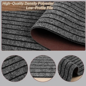 Non-shedding TPR Carpet Tough Brown Color Backing Pads with Waterproof Texture Durable Rectangular Mat