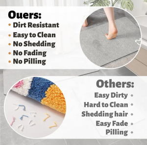 Machine Made Diatom Mud Cushion Toilet Water Absorption Pad Non-Slip Footrest Door Diatomite Stone Bath Mat