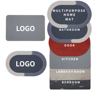 Hot Selling Non Slip Diatomite Custom Printed Kitchen Carpet Absorbent Kitchen Floor Mats