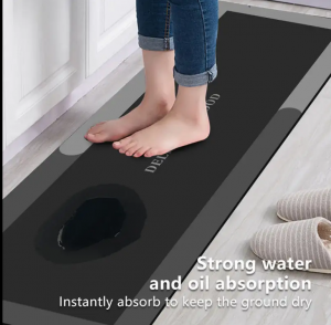 Hot Selling Non Slip Diatomite Custom Printed Kitchen Carpet Absorbent Kitchen Floor Mats