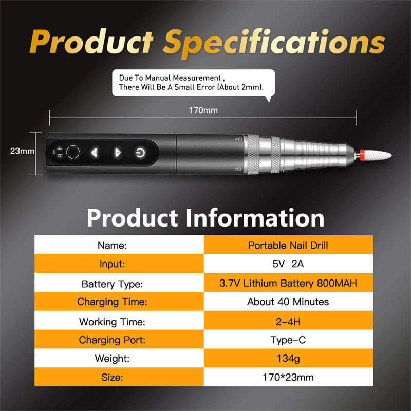 Nail Drill Specification