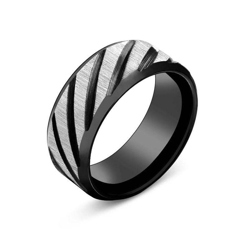 Stainless Steel Titanium Steel Medical Steel Men Engraving Ring Christmas Jewelry DXD510 Featured Image