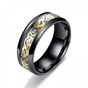 Titanium steel stainless steel ring couple European and American fashion men’s ring wholesale YT20-S0009R