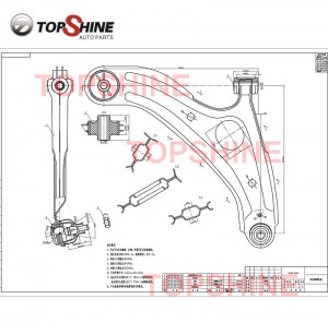 54500-1C000 54501-1C000 Car Suspension Parts Control Arms Made in China For Hyundai & Kia