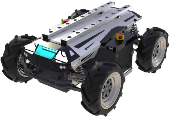 アッカーマン車輪ロボットシャーシ（TIGER-02） アイキャッチ画像