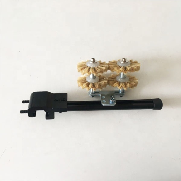 Circular knitting machine spare parts tape tensioner with 2 stage hairbrush