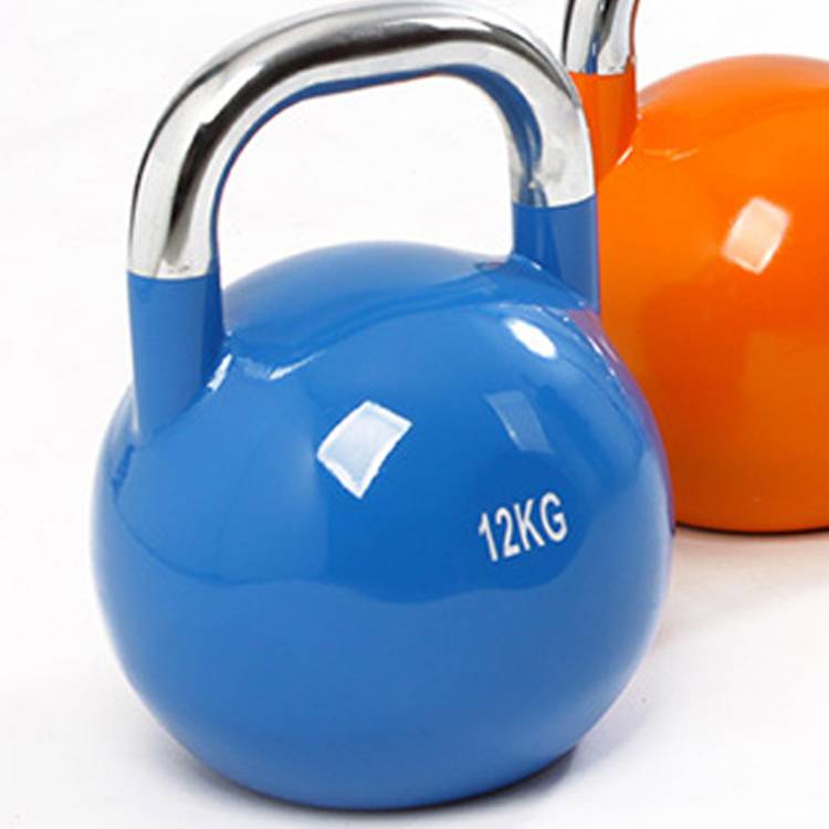 New custom colorful pvc coated contoured vinyl coated kettlebell with rubber