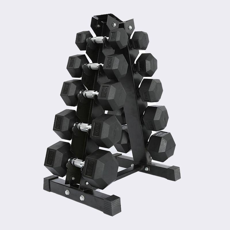 Factory wholesale Dumbbells And Rack - Free Weights Dumbbells Up To 50Kg Gym Used Equipment Rubber And Cast Iron Made Hex Dumbbell – Toptons