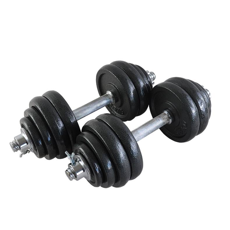 Cheap Fitness Equipment Indoor Sports Black Cast Iron Adjustable Dumbbell