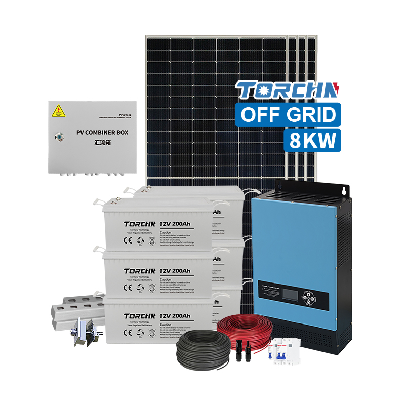 8kw الحل الكامل للطاقة الشمسية للاستخدام المنزلي