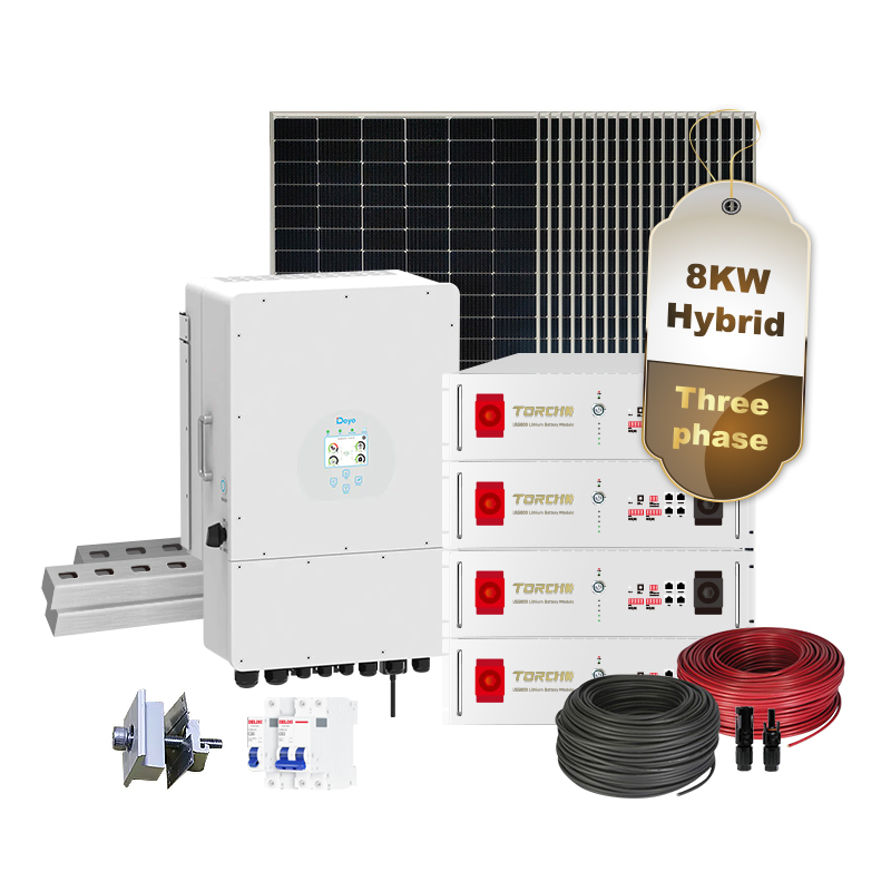 Complete Set 8kW Solar Energy Residential Hybrid Solar System (4)