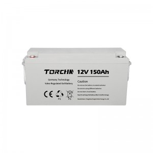 TORCHN 12v 150ah Gel Deep Cycle-batteri til solpanelsystem