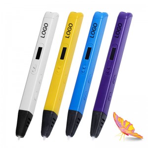 3D Printing Pen with Display – Includes 3D Pen, 3 Colors PLA Filament