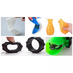 Flexible TPU filament for 3D printing soft material