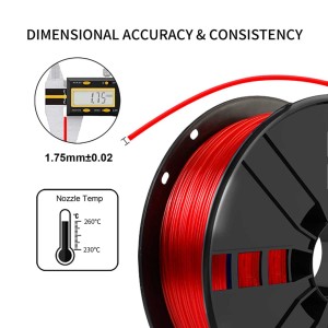 Red 3D filament PETG for 3D printing