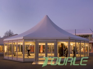 Design rinnovabile per grande tenda da campeggio in alluminio per magazzini per feste di nozze per eventi o mostre