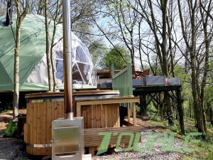Geodetický kupolový stan z PVC s izolační izolací pro pokoj pro hosty resortu