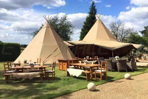 Luxury tipi tent for weeding parties